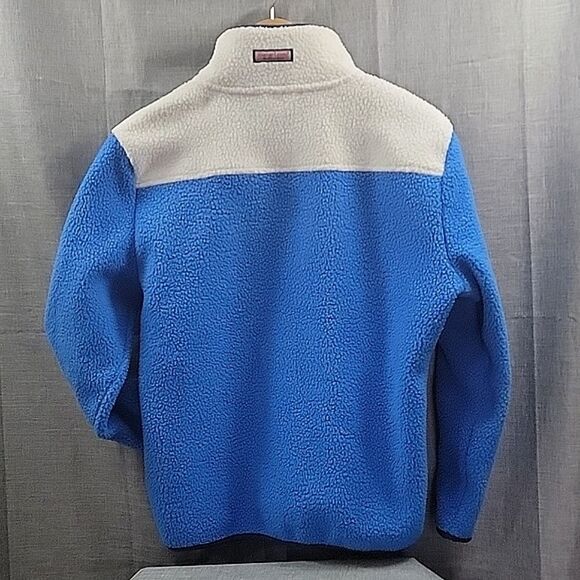 Vineyard Vines The Sherp Shirt Blue Multi Pullover Sweatshirt 1/4 zip women's XS - Picture 6 of 7